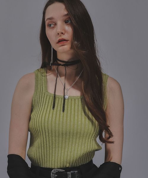 HARE 【LADIES】2WAYスクエアラメニットタンクトップ イエロー FREE ウィメンズインナー ハレ 111152 and ST アンドエスティ(旧ドットエスティ) HARE 【LADIES】2WAYスクエアラメニットタンクトップ イエロー FREE ウィメンズインナー ハレ 111152 and ST アンドエスティ(旧ドットエスティ)