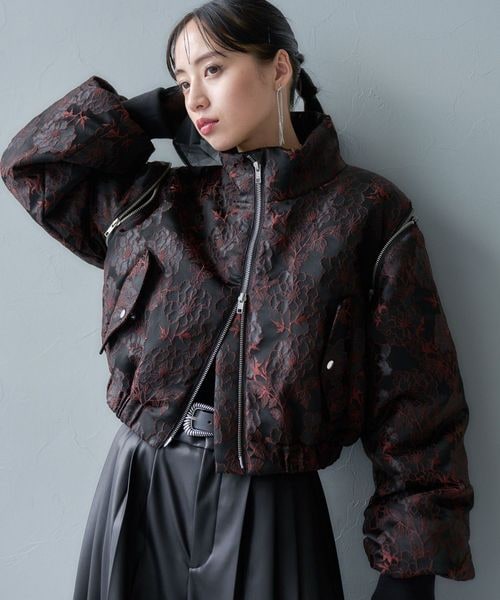 LADIES】2WAYエアサーマルジャガードスタンドブルゾン | [公式]ハレ  