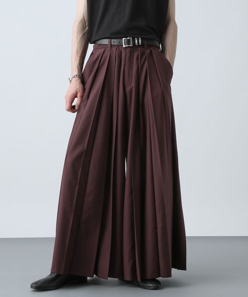 HARE 【SET UP対応】YOSEワイドパンツ ボルドー S メンズボトムス ハレ 115497 and ST アンドエスティ(旧ドットエスティ) HARE 【SET UP対応】YOSEワイドパンツ ボルドー S メンズボトムス ハレ 115497 and ST アンドエスティ(旧ドットエスティ)