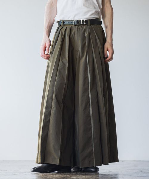 HARE 【SET UP対応】YOSEワイドパンツ グリーン M メンズボトムス ハレ 115497 and ST アンドエスティ(旧ドットエスティ) HARE 【SET UP対応】YOSEワイドパンツ グリーン M メンズボトムス ハレ 115497 and ST アンドエスティ(旧ドットエスティ)