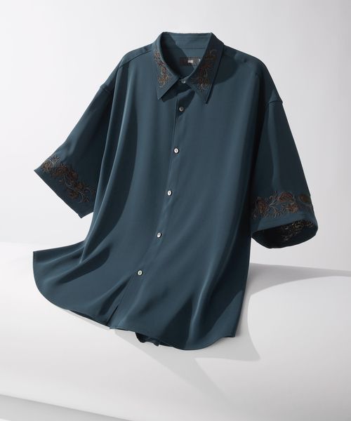 HARE 【SET UP対応 イージーケア UNISEX】TOROMIシシュウシャツSS ダークブルー S メンズインナー ハレ 116478 and ST アンドエスティ(旧ドットエスティ) HARE 【SET UP対応 イージーケア UNISEX】TOROMIシシュウシャツSS ダークブルー S メンズインナー ハレ 116478 and ST アンドエスティ(旧ドットエスティ)