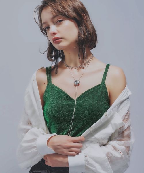 HARE 【LADIES】カップツキラメキャミソール カーキ FREE ウィメンズインナー ハレ 135715 and ST アンドエスティ(旧ドットエスティ) HARE 【LADIES】カップツキラメキャミソール カーキ FREE ウィメンズインナー ハレ 135715 and ST アンドエスティ(旧ドットエスティ)
