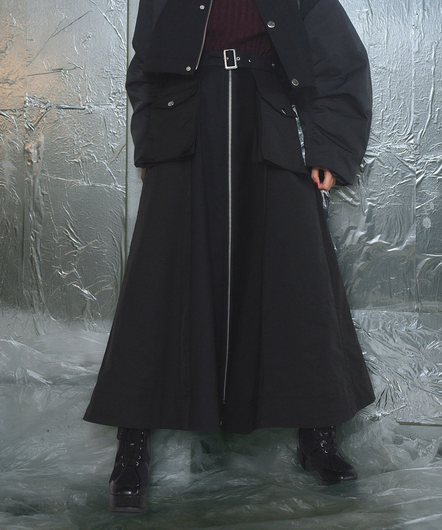 WEB先行予約 SET UP対応 LADIES】イソザイキリカエポケットスカート  