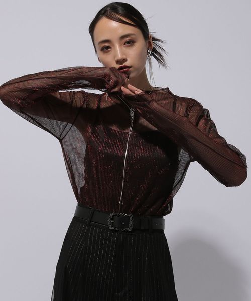 HARE 【LADIES】デザインラメシアートップス レッド FREE ウィメンズインナー ハレ 149661 and ST アンドエスティ(旧ドットエスティ) HARE 【LADIES】デザインラメシアートップス レッド FREE ウィメンズインナー ハレ 149661 and ST アンドエスティ(旧ドットエスティ)