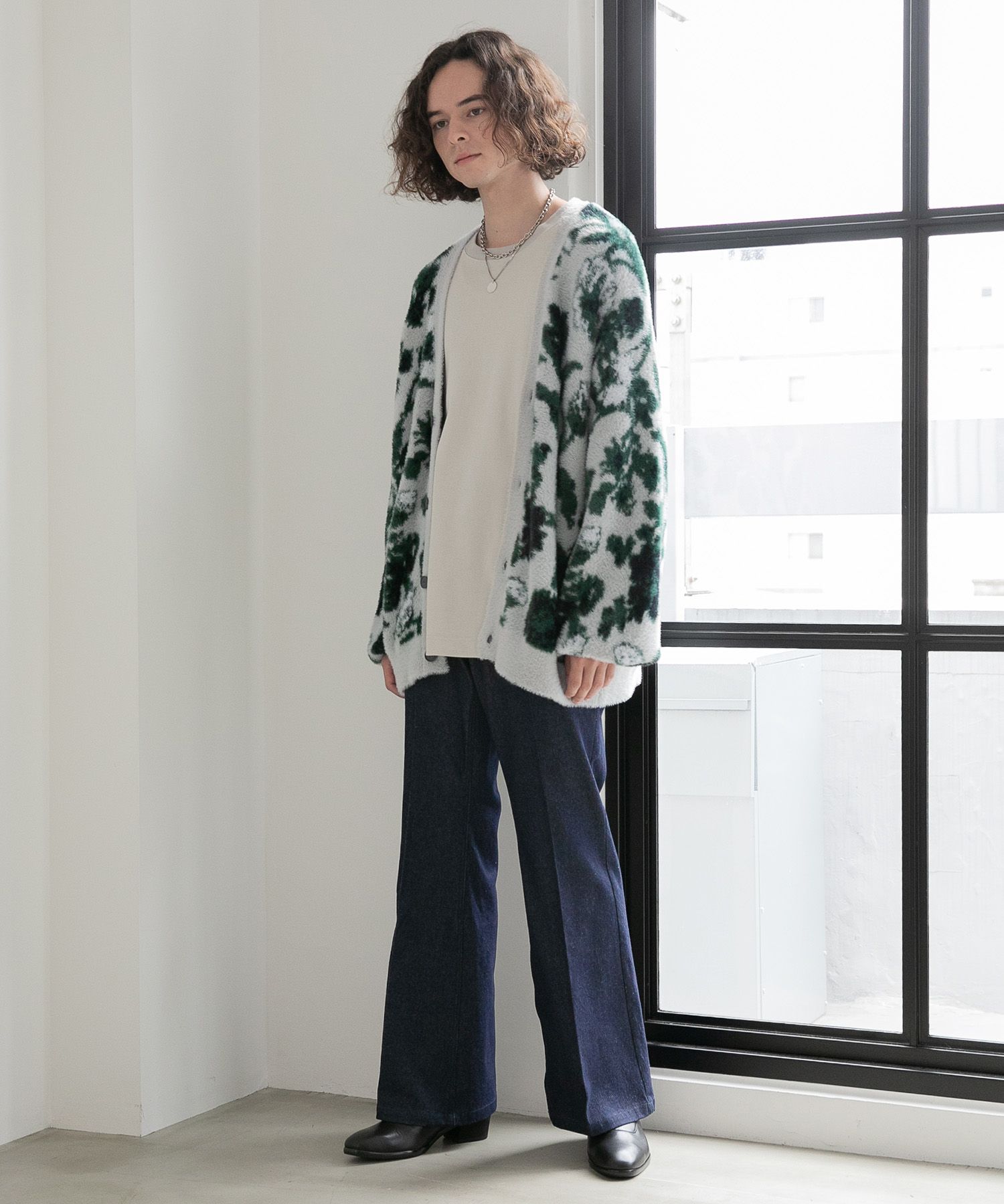 完売】 山田涼介着用 HARE フラワーモチーフジャギー