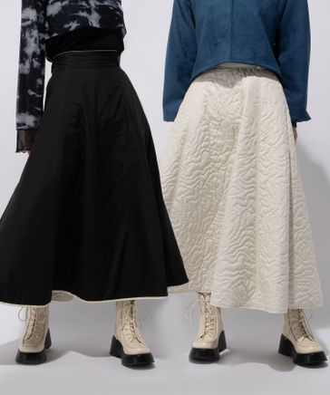 【WEB先行予約 LADIES】リバーシブルアートキルティングスカート