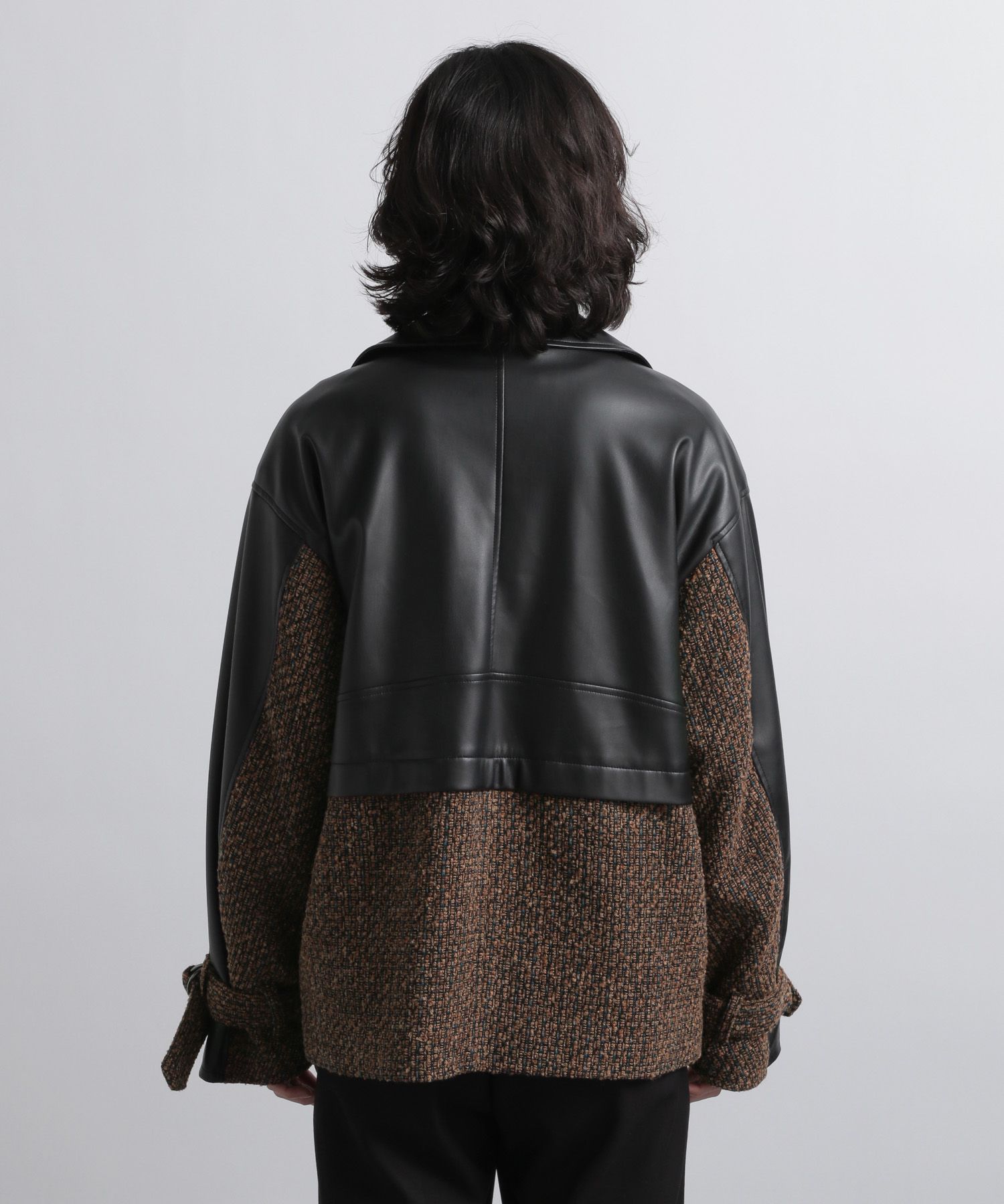 HaaT ISSEY MIYAKE ムートン ラム レザー ボア ロング コート ...