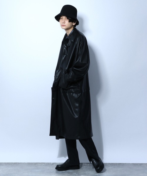 2wayシンセティックレザーコート 公式 ハレ Hare 通販 2wayシンセティックレザーコート 公式 ハレ Hare 通販