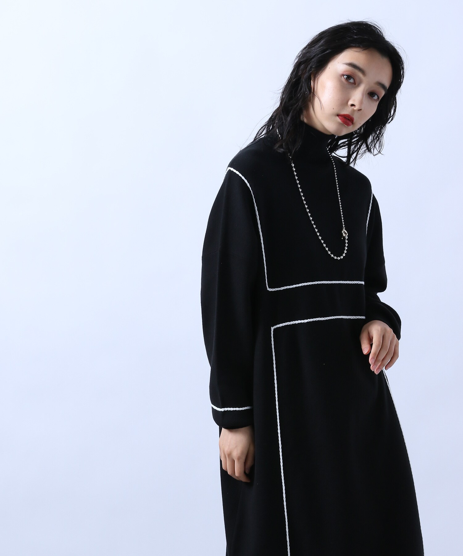 注目の ハイショクステッチニットワンピース Hare 新発売の