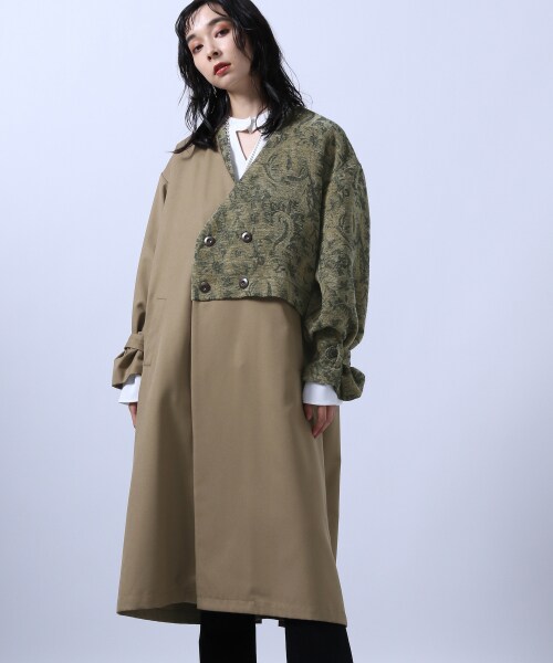 Ladies ジャガードレイヤードコート 公式 ハレ Hare 通販