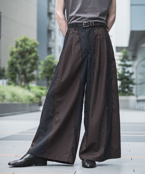 HARE 【SET UP対応】サイコウチクワイドトラウザー ネイビー S メンズボトムス ハレ 234708 and ST アンドエスティ(旧ドットエスティ) HARE 【SET UP対応】サイコウチクワイドトラウザー ネイビー S メンズボトムス ハレ 234708 and ST アンドエスティ(旧ドットエスティ)