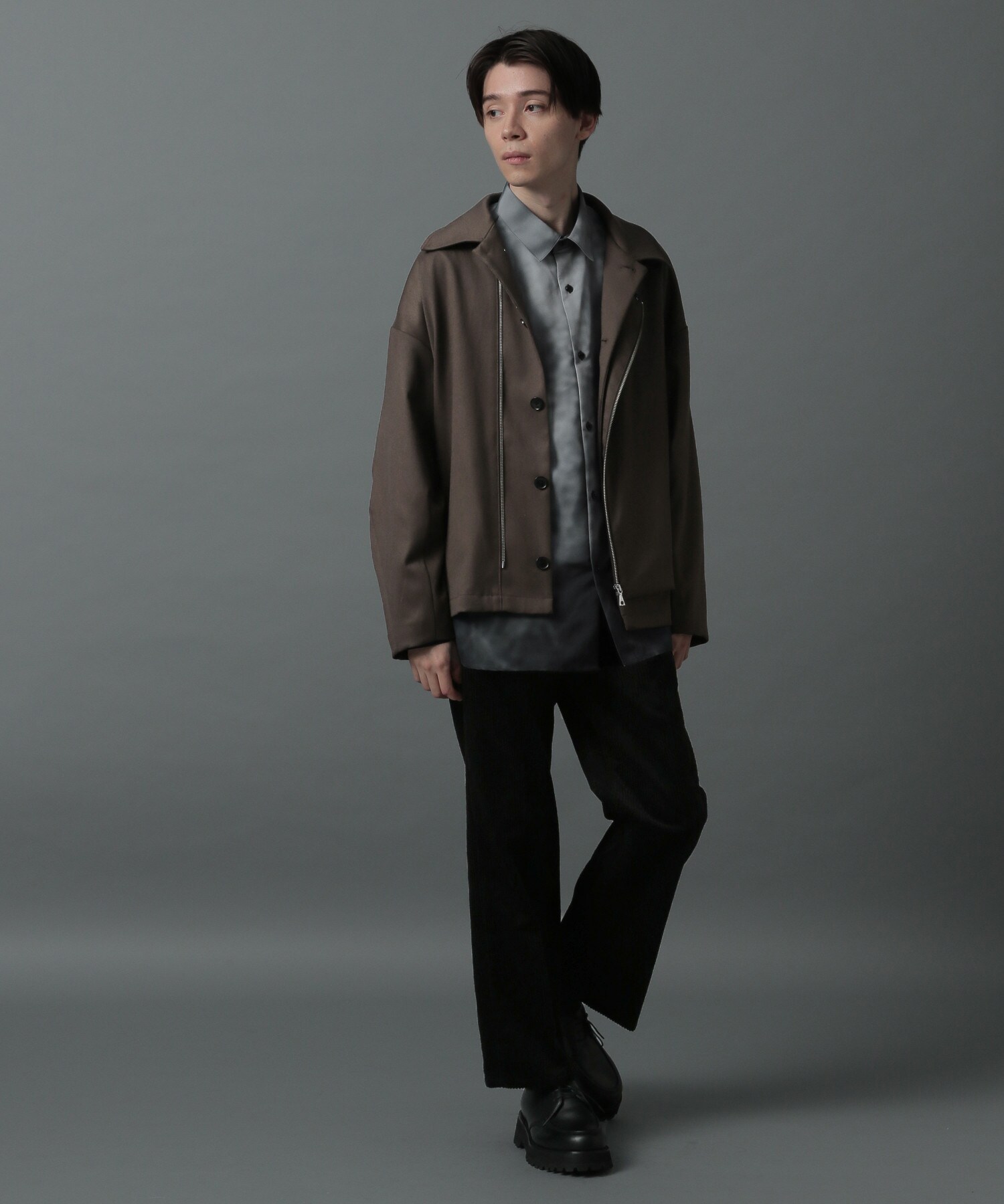 送料無料 セットアップ コーデュロイ 白コーデ Hare ノーカラージャケット App Zen Com