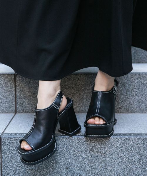 Ladies ステッチチャンキーサンダル 公式 ハレ Hare 通販