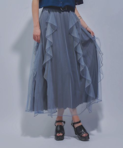 HARE 【LADIES】シアーレイヤープリーツスカート ブルー FREE ウィメンズボトムス ハレ 284666 and ST アンドエスティ(旧ドットエスティ) HARE 【LADIES】シアーレイヤープリーツスカート ブルー FREE ウィメンズボトムス ハレ 284666 and ST アンドエスティ(旧ドットエスティ)
