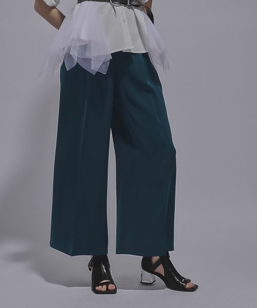 HARE 【SETUP対応 LADIES】トロミワイドストレートパンツ ブルー S ウィメンズボトムス ハレ 289414 and ST アンドエスティ(旧ドットエスティ) HARE 【SETUP対応 LADIES】トロミワイドストレートパンツ ブルー S ウィメンズボトムス ハレ 289414 and ST アンドエスティ(旧ドットエスティ)