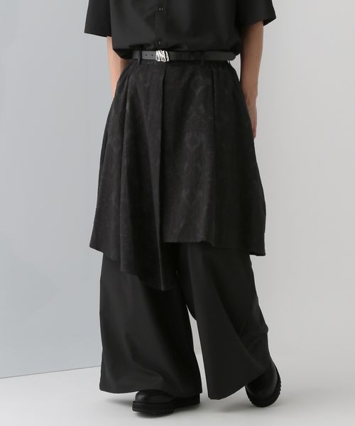 HARE 【SET UP対応】SKIRTレイヤードパンツ ライトグレー FREE メンズボトムス ハレ 290208 and ST アンドエスティ(旧ドットエスティ) HARE 【SET UP対応】SKIRTレイヤードパンツ ライトグレー FREE メンズボトムス ハレ 290208 and ST アンドエスティ(旧ドットエスティ)