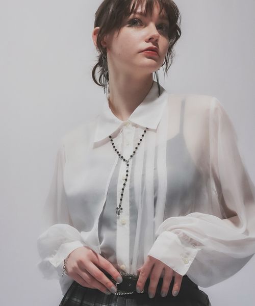 HARE 【新色予約中 LADIES】シアープリーツシャツ オフホワイト FREE ウィメンズインナー ハレ 302575 and ST アンドエスティ(旧ドットエスティ) HARE 【新色予約中 LADIES】シアープリーツシャツ オフホワイト FREE ウィメンズインナー ハレ 302575 and ST アンドエスティ(旧ドットエスティ)