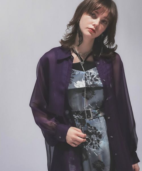 HARE 【LADIES】シアープリーツシャツ パープル FREE ウィメンズインナー ハレ 302575 and ST アンドエスティ(旧ドットエスティ) HARE 【LADIES】シアープリーツシャツ パープル FREE ウィメンズインナー ハレ 302575 and ST アンドエスティ(旧ドットエスティ)