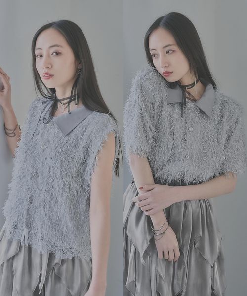 HARE 【LADIES】2WAYフリンジシアーカーディガン ライトグレー FREE ウィメンズインナー ハレ 313756 and ST アンドエスティ(旧ドットエスティ) HARE 【LADIES】2WAYフリンジシアーカーディガン ライトグレー FREE ウィメンズインナー ハレ 313756 and ST アンドエスティ(旧ドットエスティ)