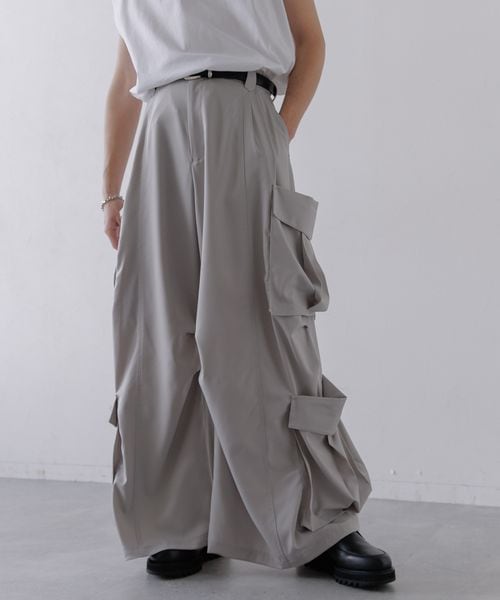 HARE 【一部カラー追加予約受付中 SET UP対応】ダブルポケットカーゴパンツ ライトグレー M メンズボトムス ハレ 321410 and ST アンドエスティ(旧ドットエスティ) HARE 【一部カラー追加予約受付中 SET UP対応】ダブルポケットカーゴパンツ ライトグレー M メンズボトムス ハレ 321410 and ST アンドエスティ(旧ドットエスティ)