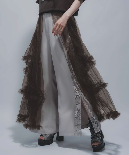 HARE 【一部カラー予約受付中!LADIES】チュールフリルベルトスカート ブラウン FREE ウィメンズボトムス ハレ 324046 and ST アンドエスティ(旧ドットエスティ) HARE 【一部カラー予約受付中!LADIES】チュールフリルベルトスカート ブラウン FREE ウィメンズボトムス ハレ 324046 and ST アンドエスティ(旧ドットエスティ)