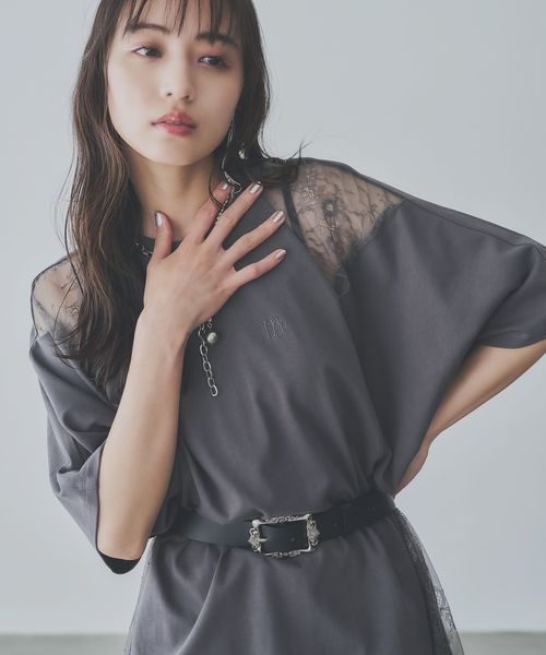 HARE 【新色予約開始 LADIES】レースキリカエTシャツ チャコールグレー FREE ウィメンズインナー ハレ 324467 and ST アンドエスティ(旧ドットエスティ) HARE 【新色予約開始 LADIES】レースキリカエTシャツ チャコールグレー FREE ウィメンズインナー ハレ 324467 and ST アンドエスティ(旧ドットエスティ)