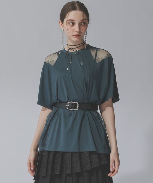 HARE 【新色予約開始 LADIES】レースキリカエTシャツ ブルー FREE ウィメンズインナー ハレ 324467 and ST アンドエスティ(旧ドットエスティ) HARE 【新色予約開始 LADIES】レースキリカエTシャツ ブルー FREE ウィメンズインナー ハレ 324467 and ST アンドエスティ(旧ドットエスティ)