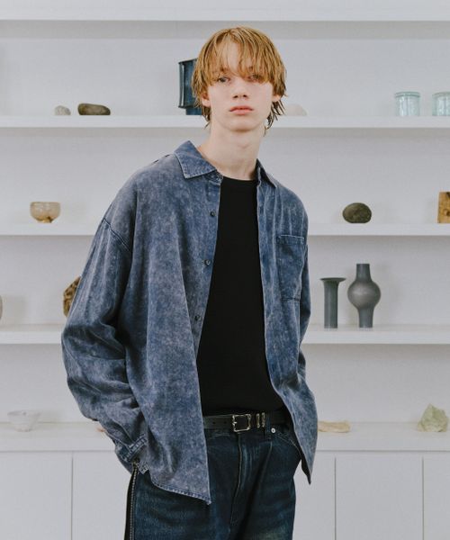 HARE 【SET UP対応】TOROMIフェードオーバーシャツ ブルー FREE メンズインナー ハレ 325528 and ST アンドエスティ(旧ドットエスティ) HARE 【SET UP対応】TOROMIフェードオーバーシャツ ブルー FREE メンズインナー ハレ 325528 and ST アンドエスティ(旧ドットエスティ)