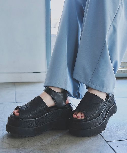 HARE 【LADIES】ガラソールボリュームサンダル ブラック M ウィメンズグッズ ハレ 325597 and ST アンドエスティ(旧ドットエスティ) HARE 【LADIES】ガラソールボリュームサンダル ブラック M ウィメンズグッズ ハレ 325597 and ST アンドエスティ(旧ドットエスティ)