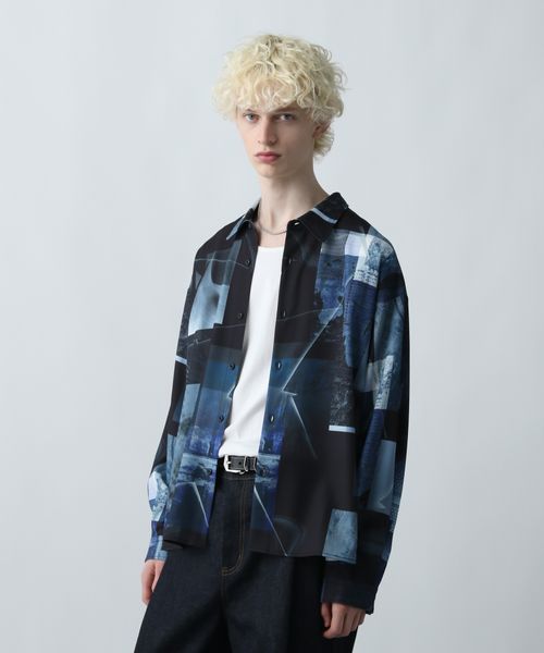 HARE 【WEB限定】マルチマテリアルパターンシャツ ブルー M メンズインナー ハレ 326590 and ST アンドエスティ(旧ドットエスティ) HARE 【WEB限定】マルチマテリアルパターンシャツ ブルー M メンズインナー ハレ 326590 and ST アンドエスティ(旧ドットエスティ)