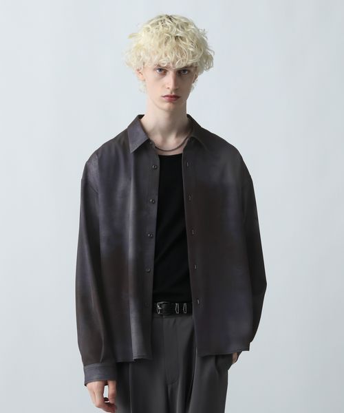 HARE 【WEB限定】マルチマテリアルパターンシャツ パープル L メンズインナー ハレ 326590 and ST アンドエスティ(旧ドットエスティ) HARE 【WEB限定】マルチマテリアルパターンシャツ パープル L メンズインナー ハレ 326590 and ST アンドエスティ(旧ドットエスティ)