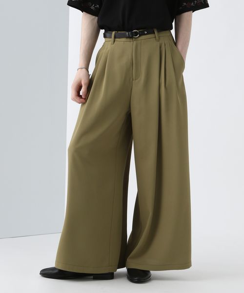 HARE 【SET UP対応】DABOルーズワイドパンツ イエロー M メンズボトムス ハレ 327270 and ST アンドエスティ(旧ドットエスティ) HARE 【SET UP対応】DABOルーズワイドパンツ イエロー M メンズボトムス ハレ 327270 and ST アンドエスティ(旧ドットエスティ)