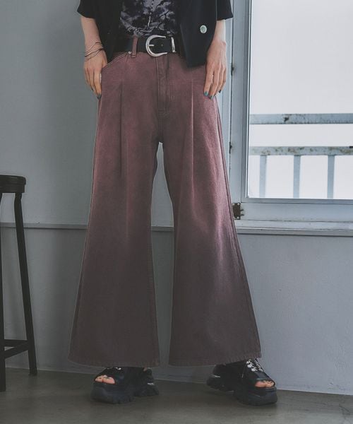 HARE 【大人気カラー予約中 LADIES】アソートカコウワイドデニムパンツ ピンク FREE ウィメンズボトムス ハレ 328080 and ST アンドエスティ(旧ドットエスティ) HARE 【大人気カラー予約中 LADIES】アソートカコウワイドデニムパンツ ピンク FREE ウィメンズボトムス ハレ 328080 and ST アンドエスティ(旧ドットエスティ)
