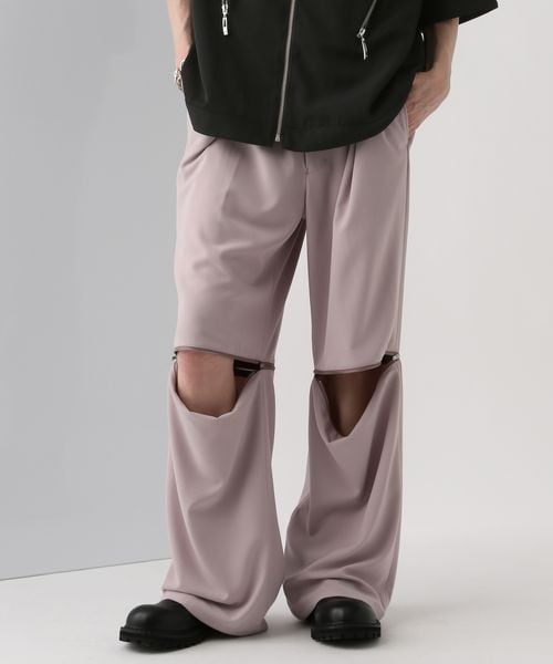 HARE 2WAY-ZIPトラウザー ピンク FREE メンズボトムス ハレ 328300 and ST アンドエスティ(旧ドットエスティ) HARE 2WAY-ZIPトラウザー ピンク FREE メンズボトムス ハレ 328300 and ST アンドエスティ(旧ドットエスティ)