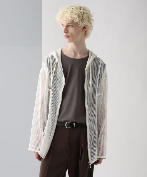 HARE OVERメッシュZIPパーカー オフホワイト FREE メンズインナー ハレ 328490 and ST アンドエスティ(旧ドットエスティ) HARE OVERメッシュZIPパーカー オフホワイト FREE メンズインナー ハレ 328490 and ST アンドエスティ(旧ドットエスティ)
