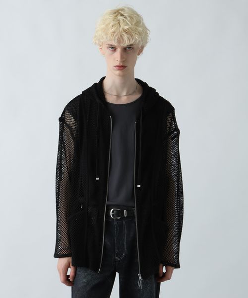 HARE OVERメッシュZIPパーカー ブラック FREE メンズインナー ハレ 328490 and ST アンドエスティ(旧ドットエスティ) HARE OVERメッシュZIPパーカー ブラック FREE メンズインナー ハレ 328490 and ST アンドエスティ(旧ドットエスティ)
