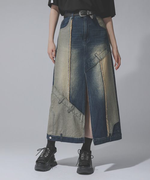 HARE 【LADIES】サイコウチクデニムスカート ブルー FREE ウィメンズボトムス ハレ 328635 and ST アンドエスティ(旧ドットエスティ) HARE 【LADIES】サイコウチクデニムスカート ブルー FREE ウィメンズボトムス ハレ 328635 and ST アンドエスティ(旧ドットエスティ)