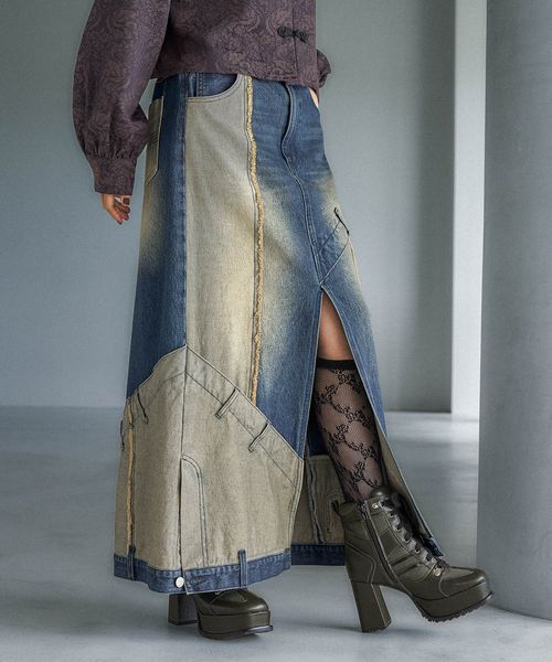 HARE 【LADIES】サイコウチクデニムスカート ブルー FREE ウィメンズボトムス ハレ 328635 and ST アンドエスティ(旧ドットエスティ) HARE 【LADIES】サイコウチクデニムスカート ブルー FREE ウィメンズボトムス ハレ 328635 and ST アンドエスティ(旧ドットエスティ)