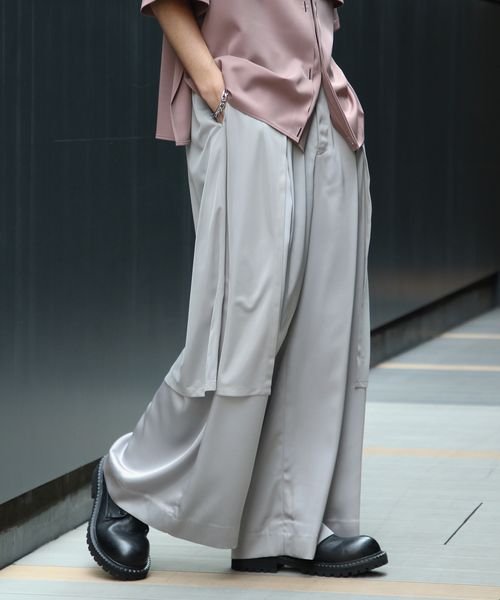 HARE 【SET UP対応】シアーフラシパンツ グレー FREE メンズボトムス ハレ 329495 and ST アンドエスティ(旧ドットエスティ) HARE 【SET UP対応】シアーフラシパンツ グレー FREE メンズボトムス ハレ 329495 and ST アンドエスティ(旧ドットエスティ)