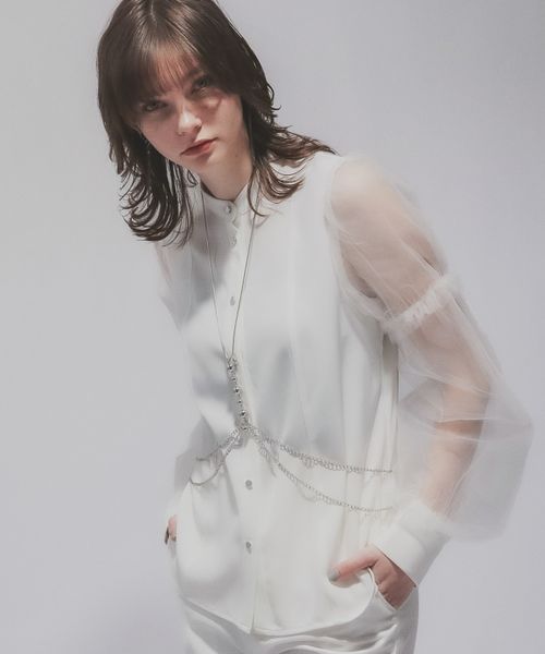 HARE 【LADIES】チュールキリカエブラウス ナチュラル FREE ウィメンズインナー ハレ 420624 and ST アンドエスティ(旧ドットエスティ) HARE 【LADIES】チュールキリカエブラウス ナチュラル FREE ウィメンズインナー ハレ 420624 and ST アンドエスティ(旧ドットエスティ)
