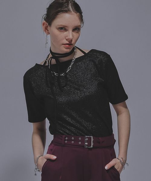 HARE 【LADIES】2WAYグリッターリブT ブラック FREE ウィメンズインナー ハレ 450088 and ST アンドエスティ(旧ドットエスティ) HARE 【LADIES】2WAYグリッターリブT ブラック FREE ウィメンズインナー ハレ 450088 and ST アンドエスティ(旧ドットエスティ)