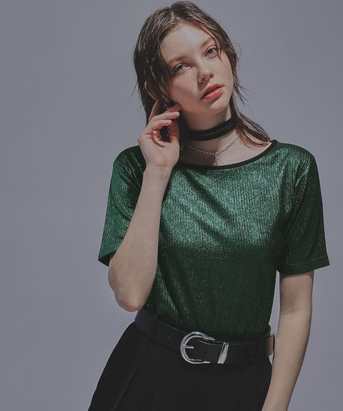 HARE 【LADIES】2WAYグリッターリブT グリーン FREE ウィメンズインナー ハレ 450088 and ST アンドエスティ(旧ドットエスティ) HARE 【LADIES】2WAYグリッターリブT グリーン FREE ウィメンズインナー ハレ 450088 and ST アンドエスティ(旧ドットエスティ)