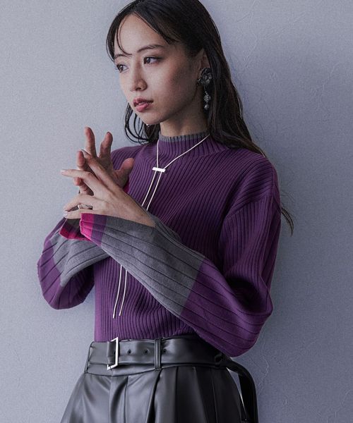 HARE 【LADIES】ハイショクリブタイトニットプルオーバー パープル FREE ウィメンズインナー ハレ 452337 and ST アンドエスティ(旧ドットエスティ) HARE 【LADIES】ハイショクリブタイトニットプルオーバー パープル FREE ウィメンズインナー ハレ 452337 and ST アンドエスティ(旧ドットエスティ)
