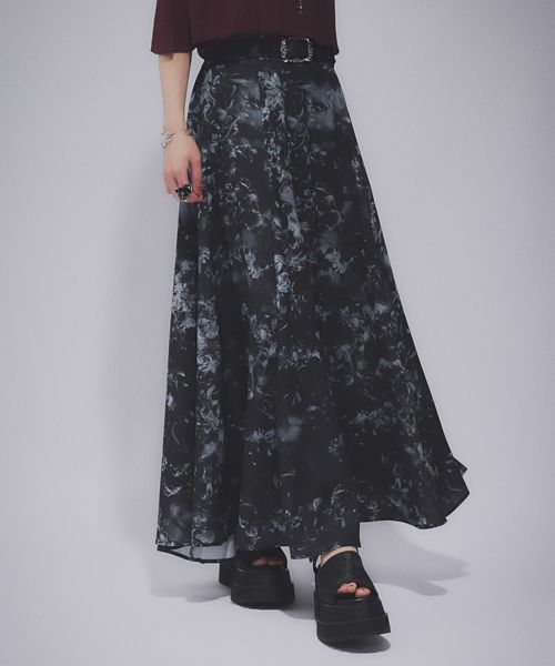 HARE 【WEB限定 SETUP対応 LADIES】ARTflowerフレアスカート ブラック FREE ウィメンズボトムス ハレ 452487 and ST アンドエスティ(旧ドットエスティ) HARE 【WEB限定 SETUP対応 LADIES】ARTflowerフレアスカート ブラック FREE ウィメンズボトムス ハレ 452487 and ST アンドエスティ(旧ドットエスティ)