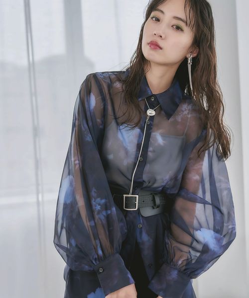 HARE 【SETUP対応 LADIES】ARTflowerシアーシャツ ネイビー FREE ウィメンズインナー ハレ 452735 and ST アンドエスティ(旧ドットエスティ) HARE 【SETUP対応 LADIES】ARTflowerシアーシャツ ネイビー FREE ウィメンズインナー ハレ 452735 and ST アンドエスティ(旧ドットエスティ)