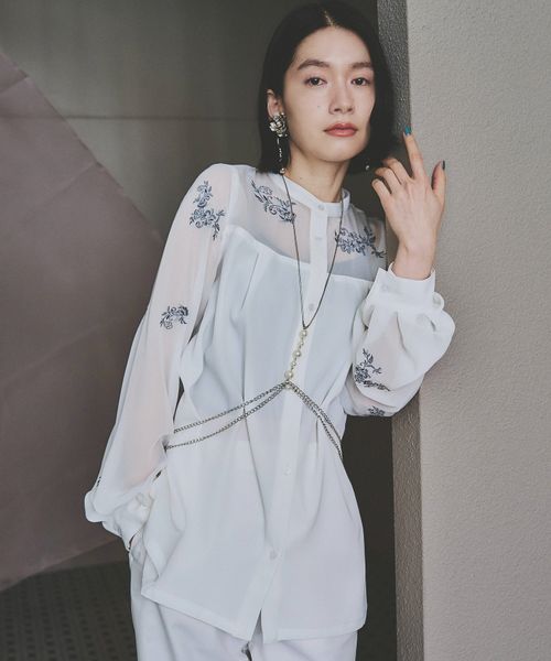 HARE 【LADIES】シシュウシアーシャツ ナチュラル FREE ウィメンズインナー ハレ 490448 and ST アンドエスティ(旧ドットエスティ) HARE 【LADIES】シシュウシアーシャツ ナチュラル FREE ウィメンズインナー ハレ 490448 and ST アンドエスティ(旧ドットエスティ)