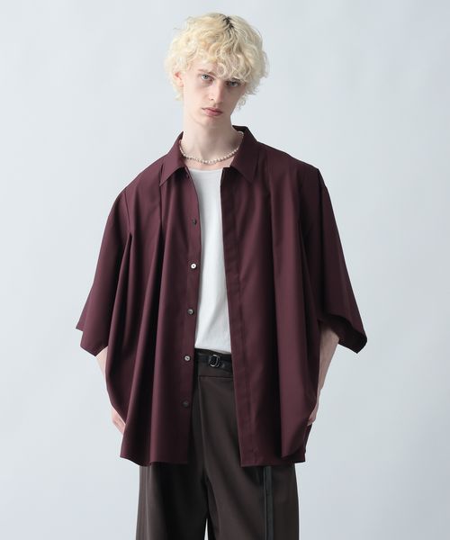 HARE 【SET UP対応】YOSEポンチョプリーツシャツ ボルドー FREE メンズインナー ハレ 490972 and ST アンドエスティ(旧ドットエスティ) HARE 【SET UP対応】YOSEポンチョプリーツシャツ ボルドー FREE メンズインナー ハレ 490972 and ST アンドエスティ(旧ドットエスティ)
