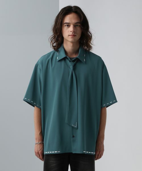 HARE 【SET UP対応】シルバーパーツボウタイシャツ ブルー FREE メンズインナー ハレ 491021 and ST アンドエスティ(旧ドットエスティ) HARE 【SET UP対応】シルバーパーツボウタイシャツ ブルー FREE メンズインナー ハレ 491021 and ST アンドエスティ(旧ドットエスティ)