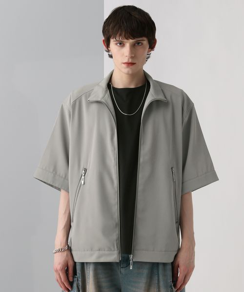 HARE 【SET UP対応】スタンドZIPシャツブルゾン ライトグレー FREE メンズインナー ハレ 491066 and ST アンドエスティ(旧ドットエスティ) HARE 【SET UP対応】スタンドZIPシャツブルゾン ライトグレー FREE メンズインナー ハレ 491066 and ST アンドエスティ(旧ドットエスティ)