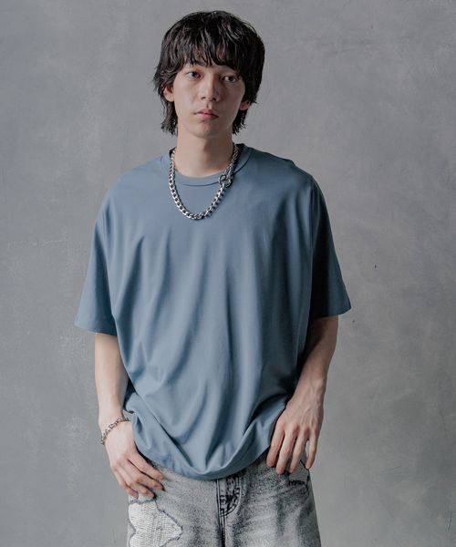 HARE 【接触冷感 汗シミ低減】ICYポンチドルマンカットソー ブルー M メンズインナー ハレ 491094 and ST アンドエスティ(旧ドットエスティ) HARE 【接触冷感 汗シミ低減】ICYポンチドルマンカットソー ブルー M メンズインナー ハレ 491094 and ST アンドエスティ(旧ドットエスティ)